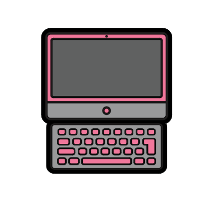 Computer and Keyboard