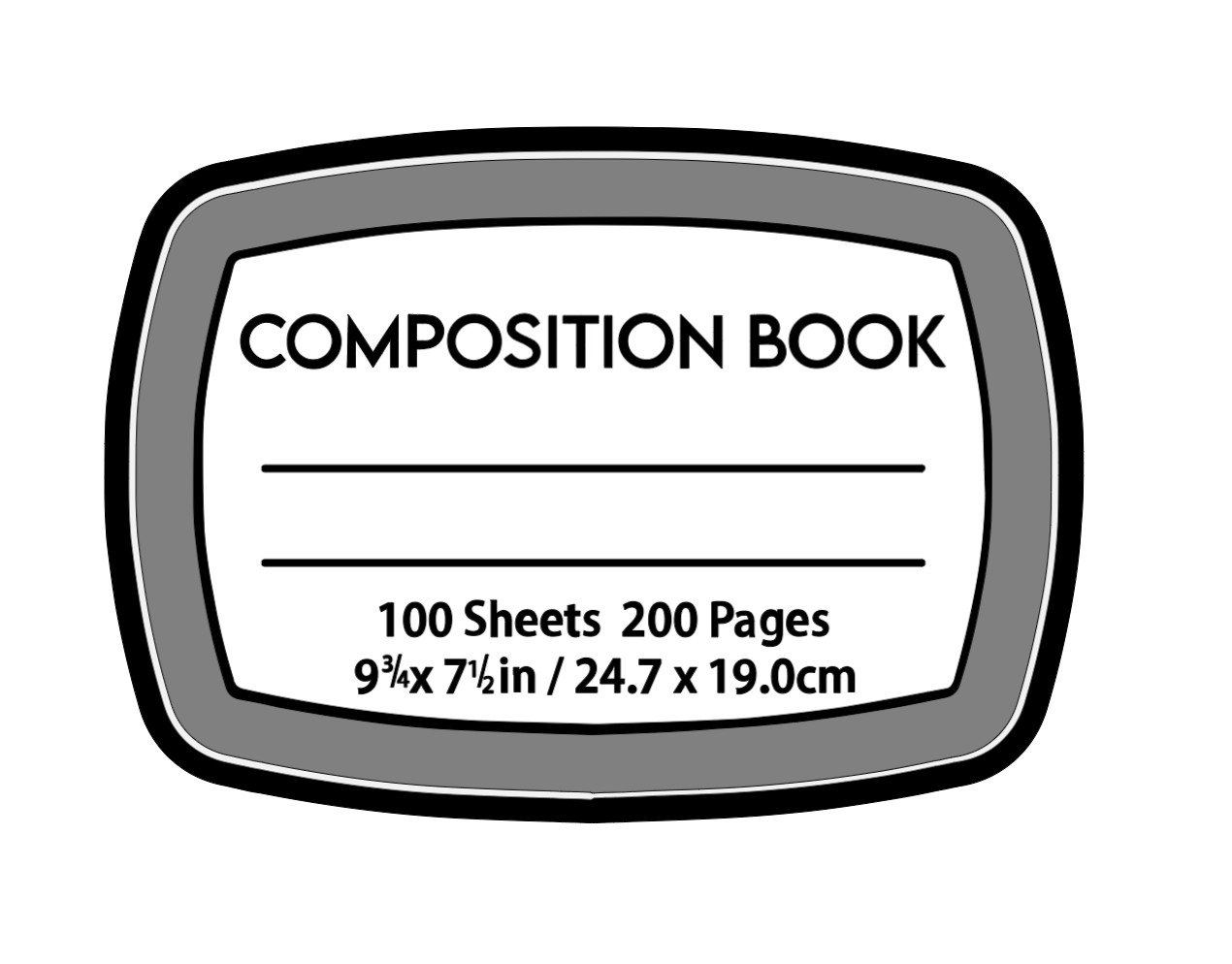 Composition Book Badge Reel
