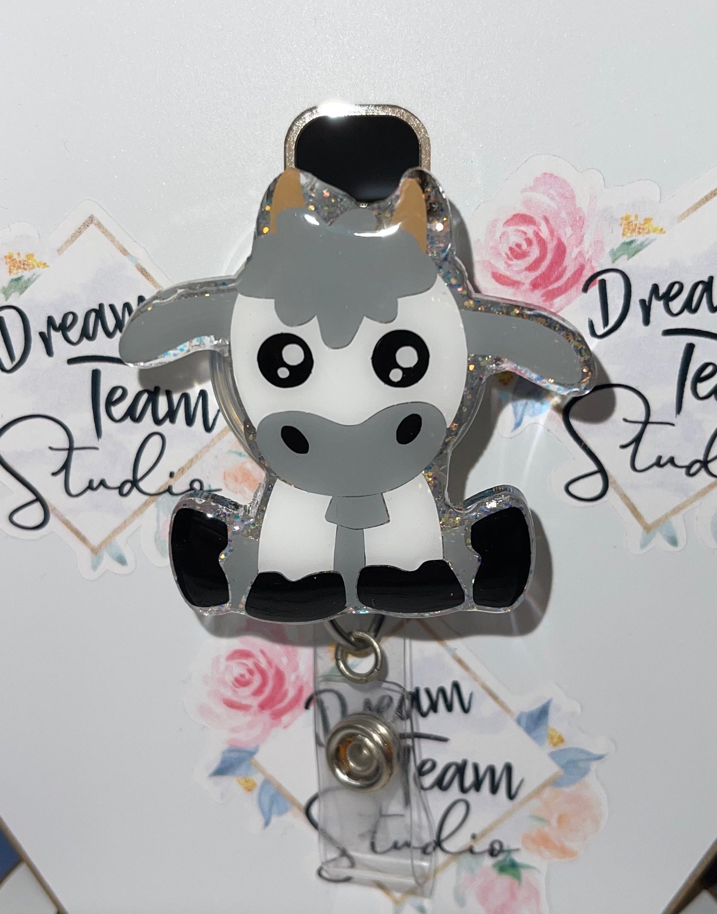Sitting Goat Badge Reel