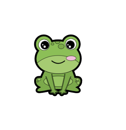 Sitting Frog Badge Reel