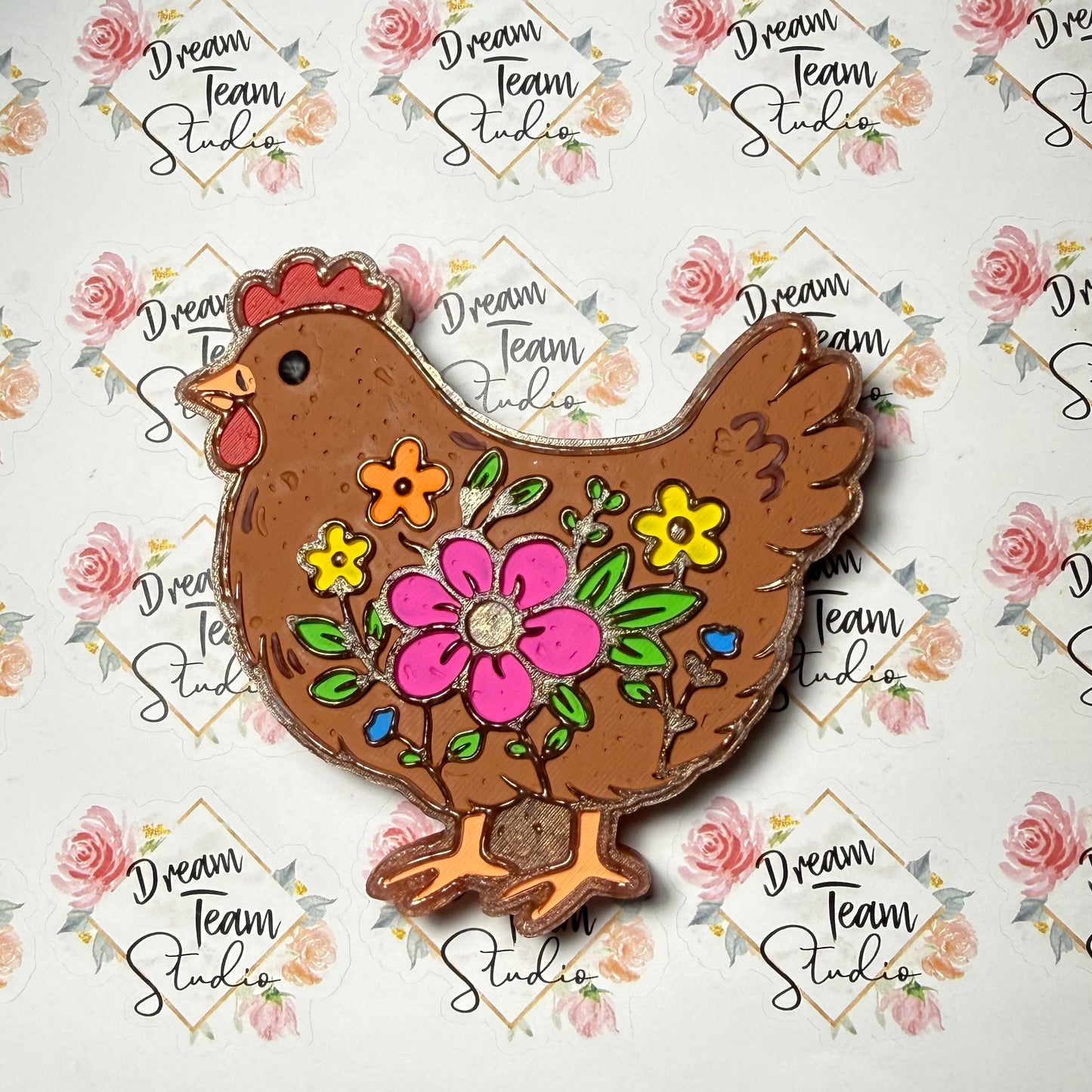Floral Chicken Freshie