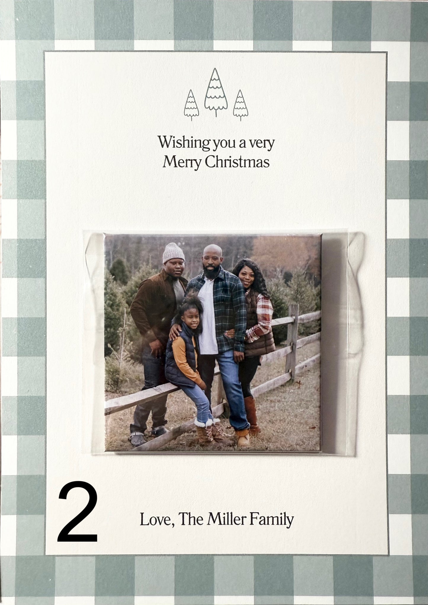 Christmas Card Photo Magnets
