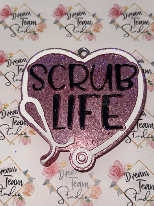 Scrub Life Heart Freshie