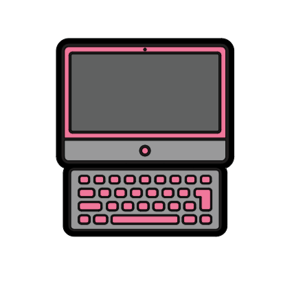 Computer and Keyboard Badge Reel
