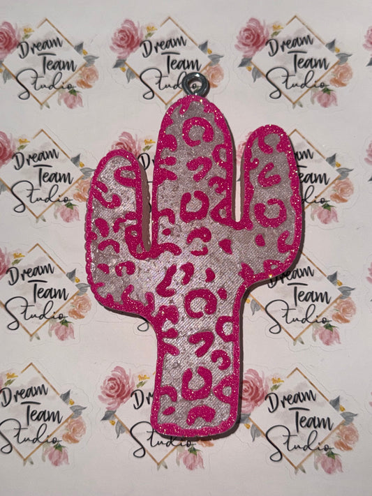 Leopard Print Cactus Freshie