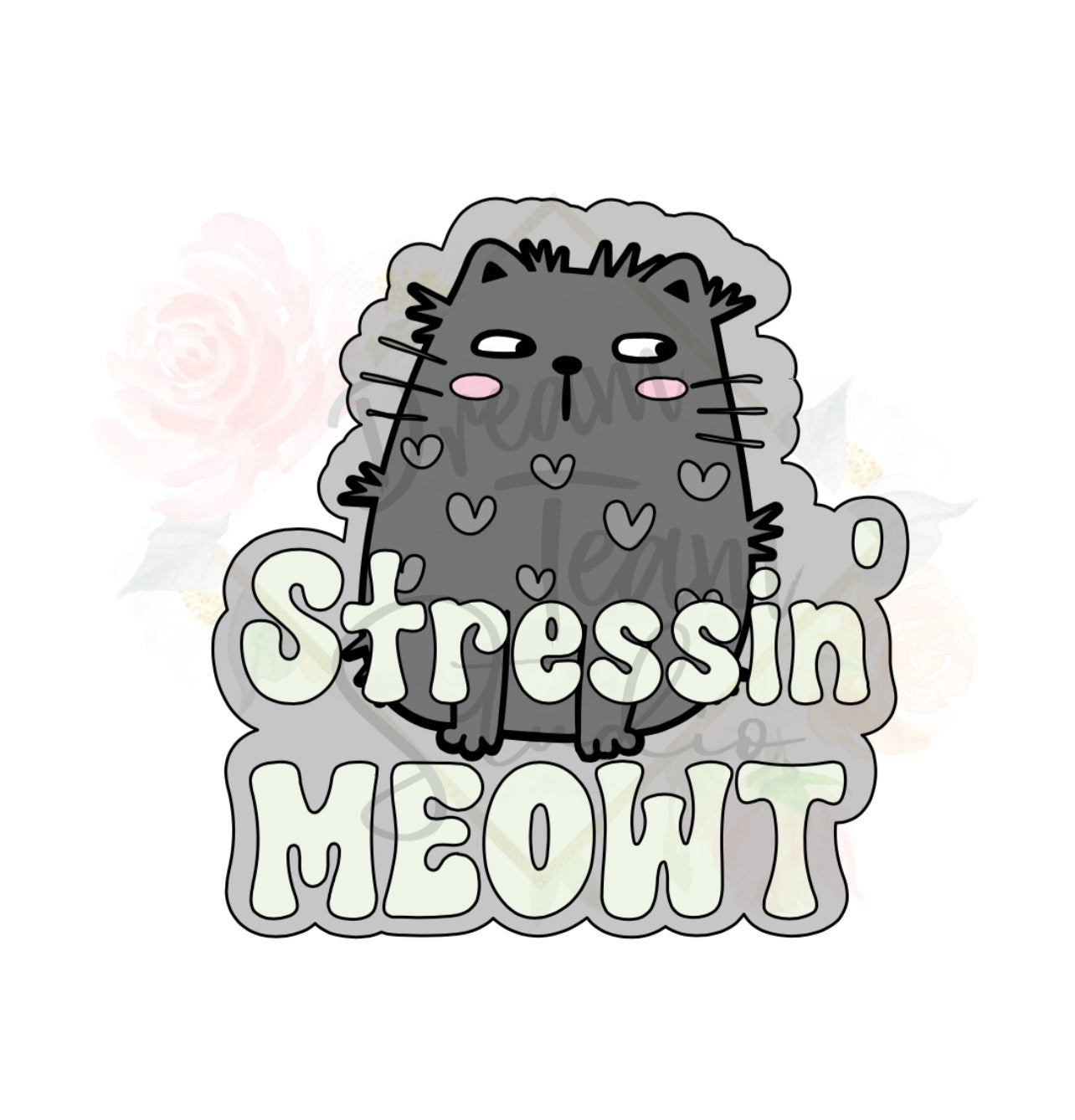 Stressin Meowt Badge Reel