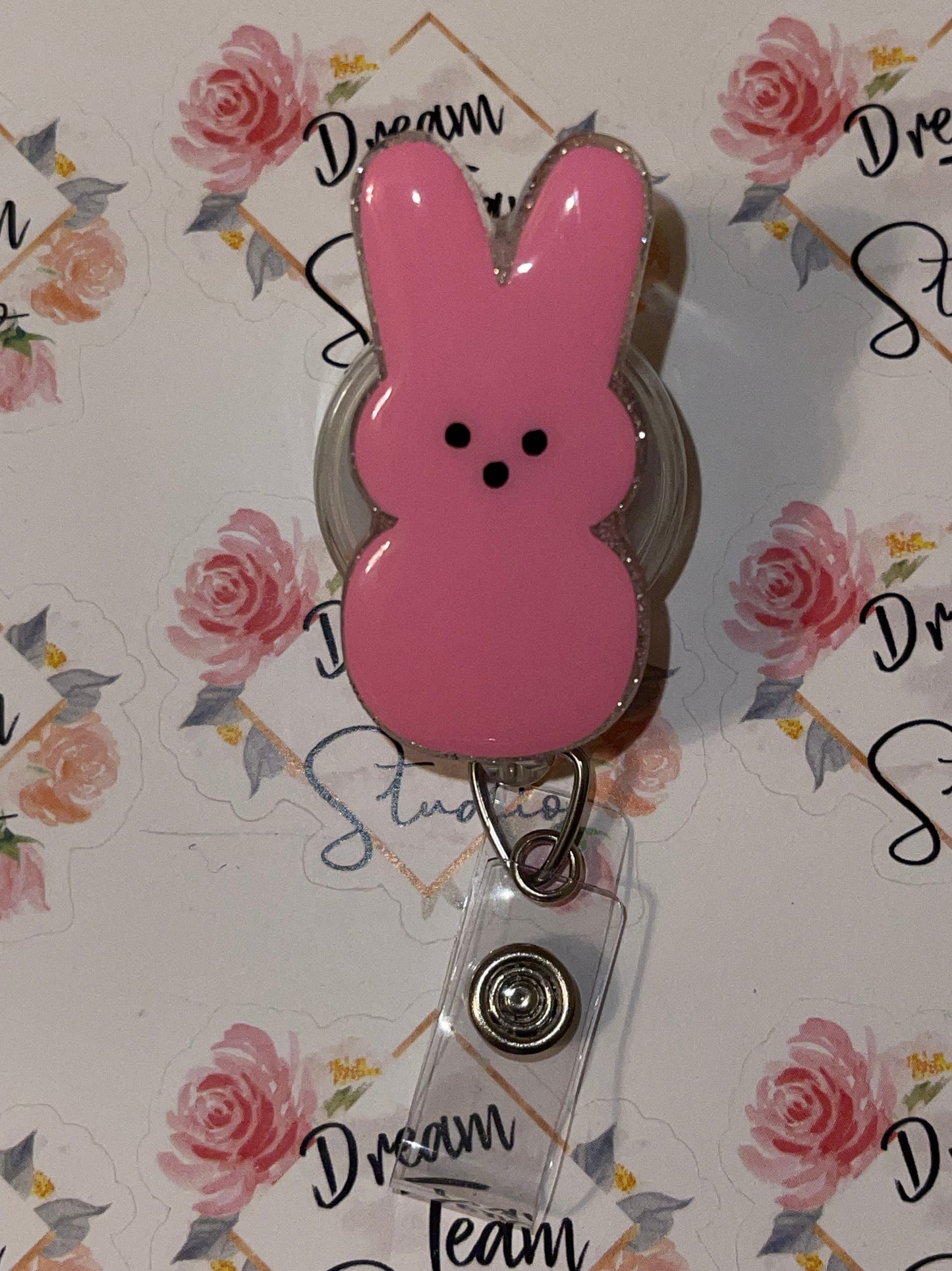 Peep Bunny Badge Reel