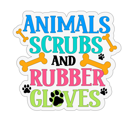 Animals Scrubs and Gloves Badge Reel
