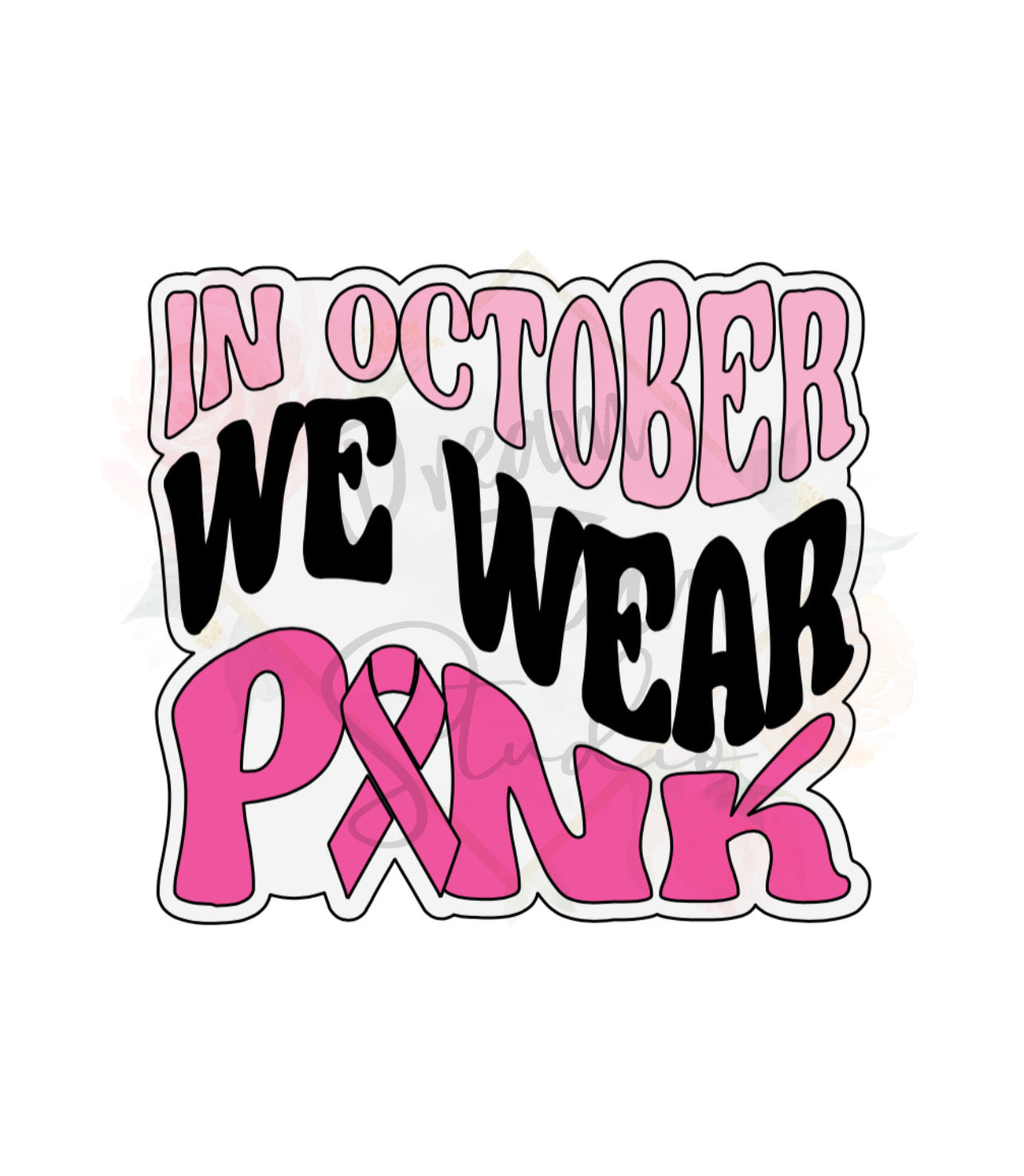In October we wear pink Badge Reel