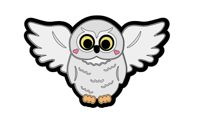 Winged Owl Badge Reel