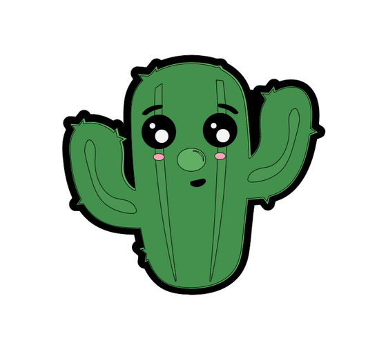 Chunky Cactus Badge Reel