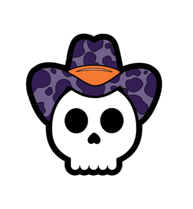 Skull Cowboy Badge Reel