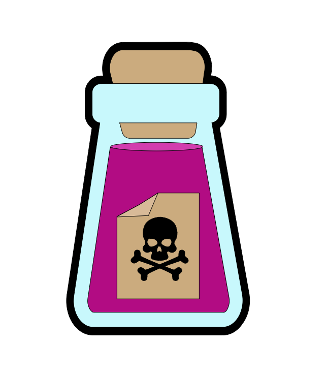 Poison Bottle Badge Reel