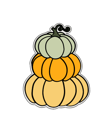 Stacked Pumpkins Badge Reel
