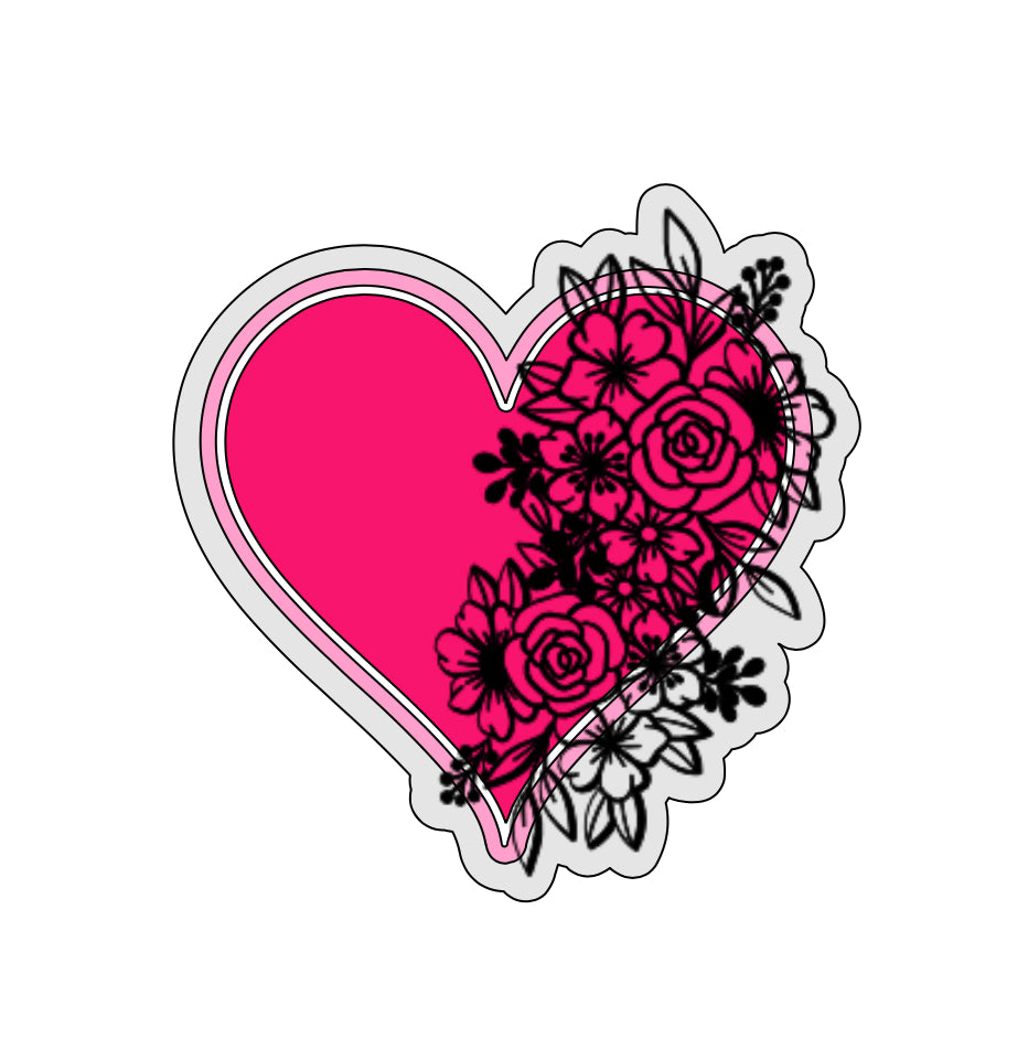 Floral Heart Badge Reel