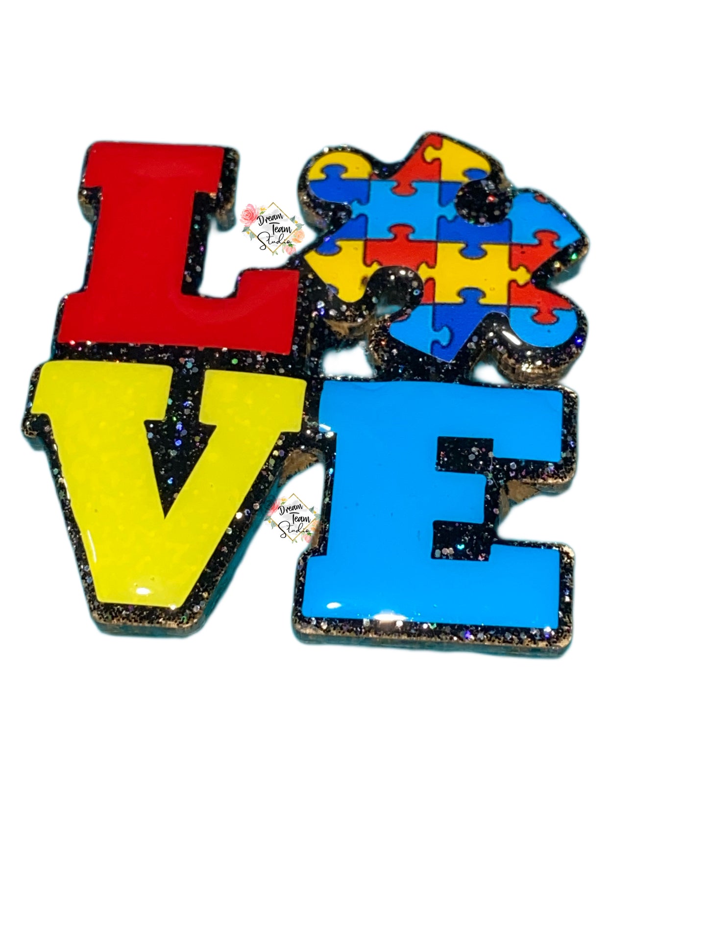 Love Puzzle Piece Badge Reel