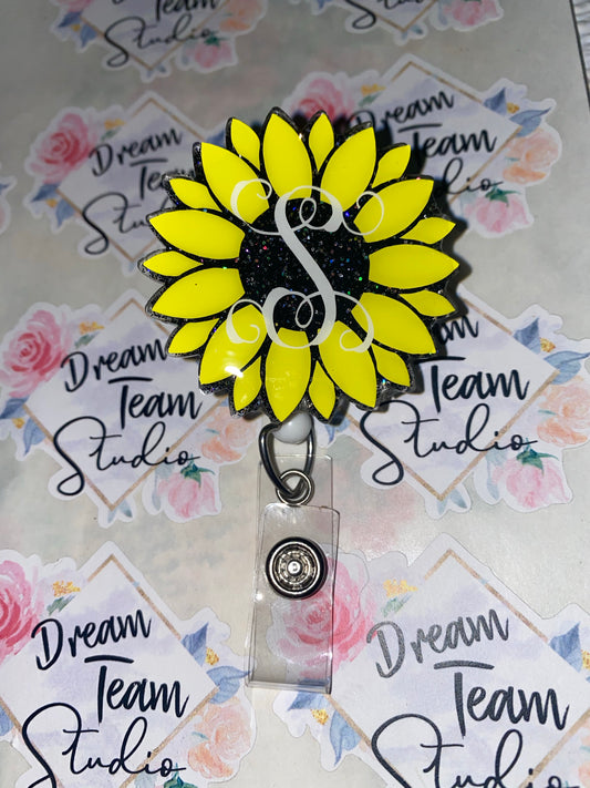 Sunflower Badge Reel